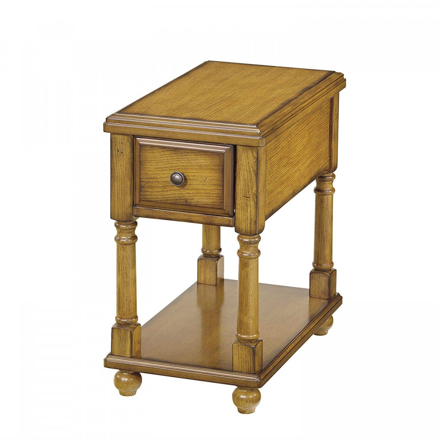 FaFurn - 1-Drawer Nightstand in Light Brown, Wood