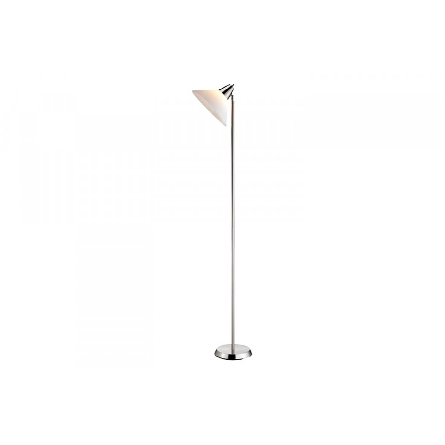 FaFurn - Contemporary Swivel Floor Lamp with Bowl Shade in Satin Steel Finish