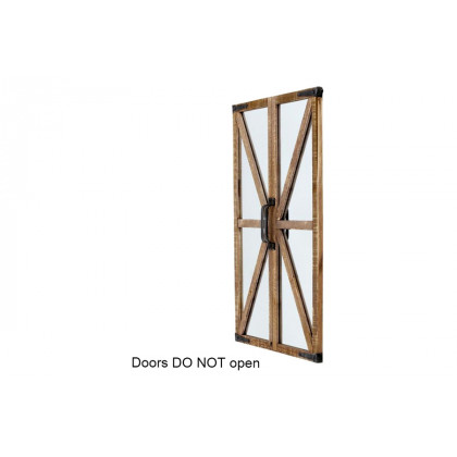 FaFurn - Rustic Vintage Faux Barn Doors Farmhouse Wall Mirror
