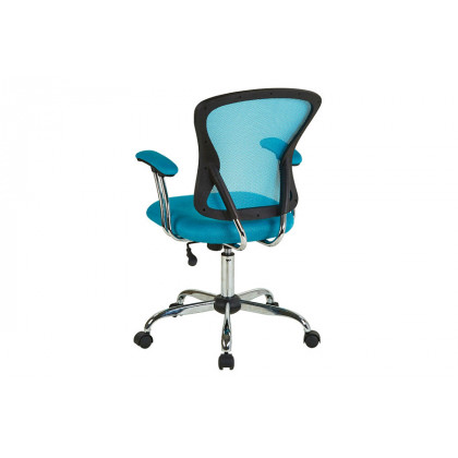 FaFurn - Blue High Back Mesh Office Chair with Padded Armrest