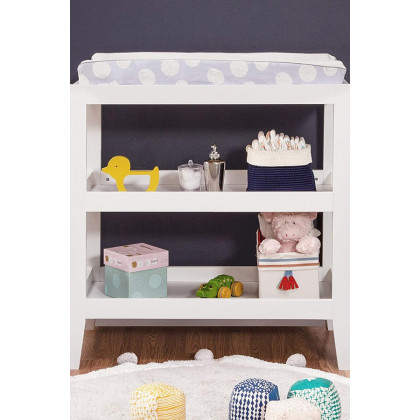 FaFurn - Modern White Baby Changing Table with 1-Inch Waterproof Changing Pad