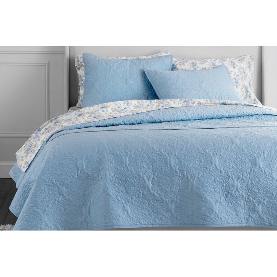 FaFurn - 3-Piece Quilted Damask Pattern Quilt Set (BLCOQ3647815)