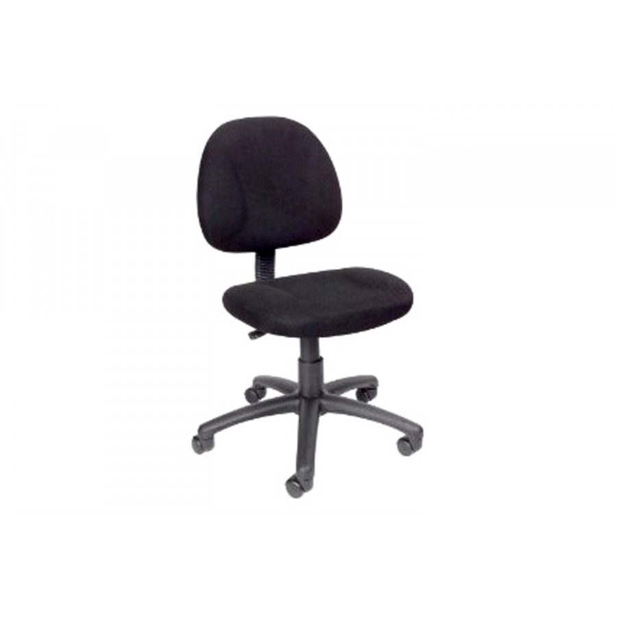 FaFurn - Black Office Chair with Padded Seat and Back with Lumbar Support