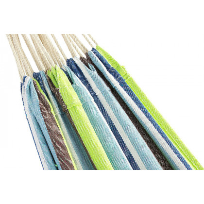 FaFurn Portable Stripe Cotton Hammock with Metal Stand and Carry Case - Blue/Green/Black