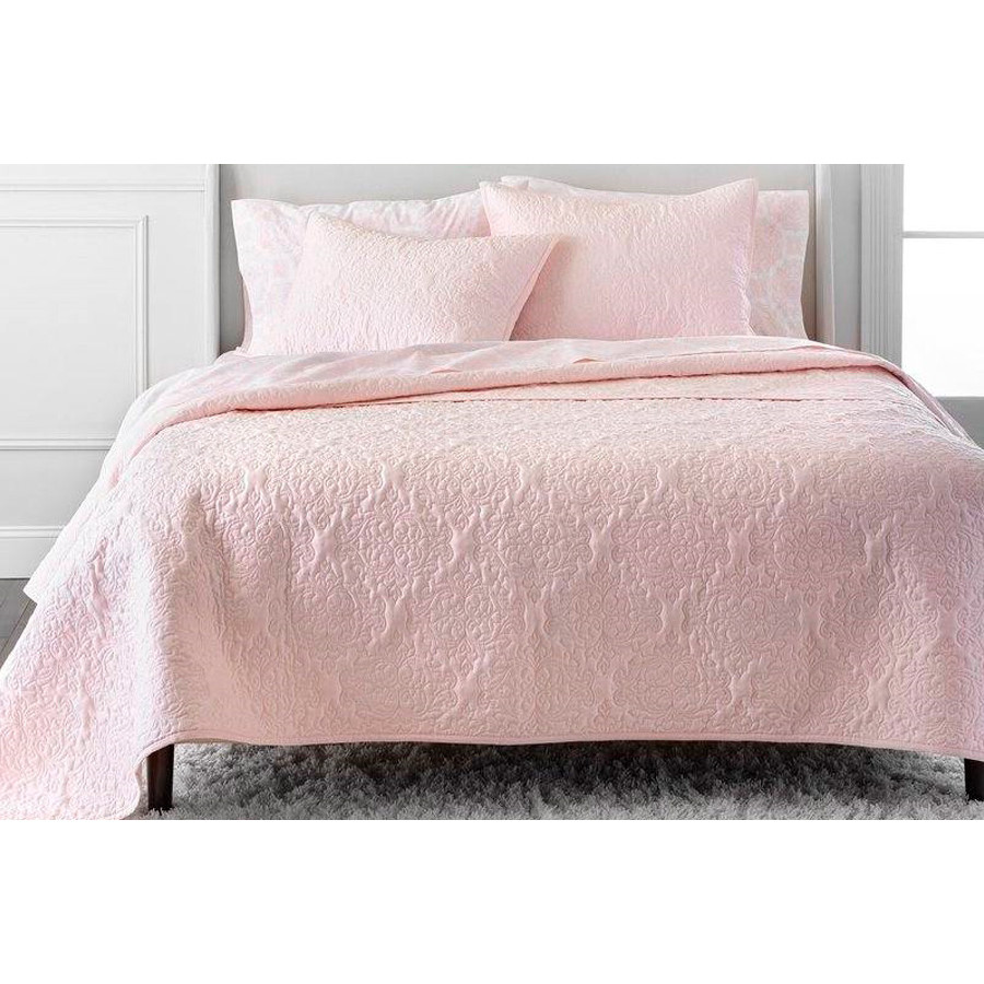 FaFurn Queen Size 3-Piece Quilt Bedspread Set - Blush Pink, Cotton