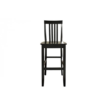 FaFurn Solid Hardwood 30-Inch Bar Stool in Wood Finish (Set of 2) - Black