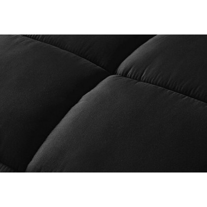 FaFurn Reversible Microfiber Down Alternative Comforter Set - Black, Twin Size