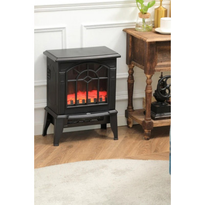 FaFurn - Electric Fireplace Heater with Realistic Log Flame Led