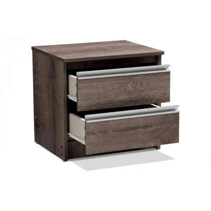 FaFurn - Rustic Farmhome 2 Drawer Nightstand Natural Oak