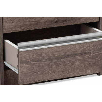 FaFurn - Rustic Farmhome 2 Drawer Nightstand Natural Oak
