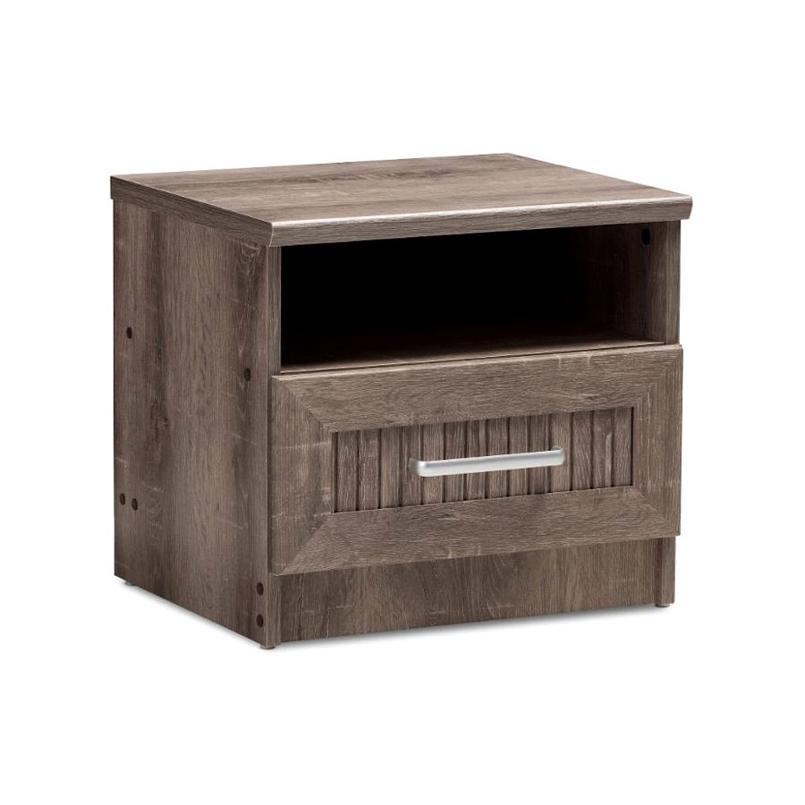 FaFurn - Rustic Farmhome 1 Drawer Nightstand Natural Oak