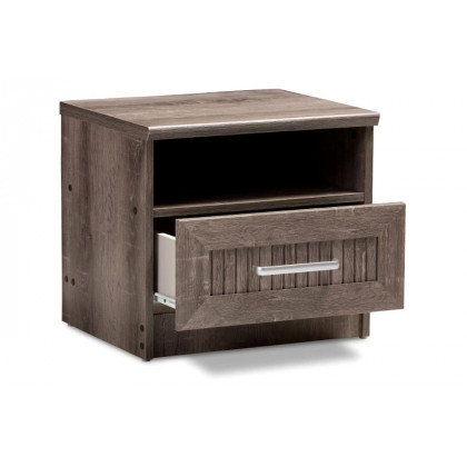 FaFurn - Rustic Farmhome 1 Drawer Nightstand Natural Oak