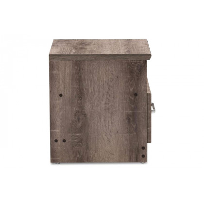 FaFurn - Rustic Farmhome 1 Drawer Nightstand Natural Oak