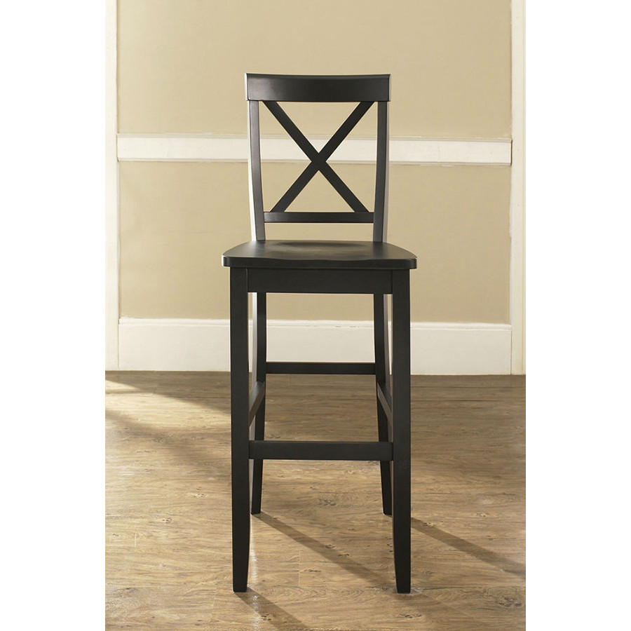 FaFurn - X-Back Solid Wood Barstool (Set of 2)