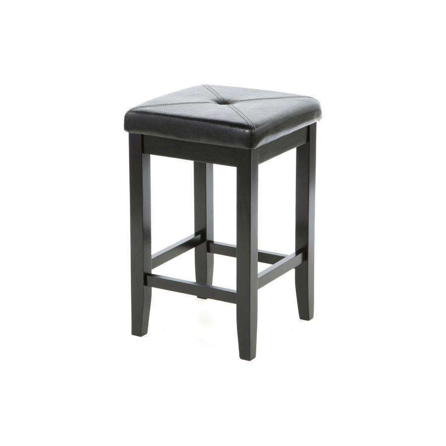 FaFurn - Vintage Bar Stools with Faux Leather Cushion Seat (Set of 2)