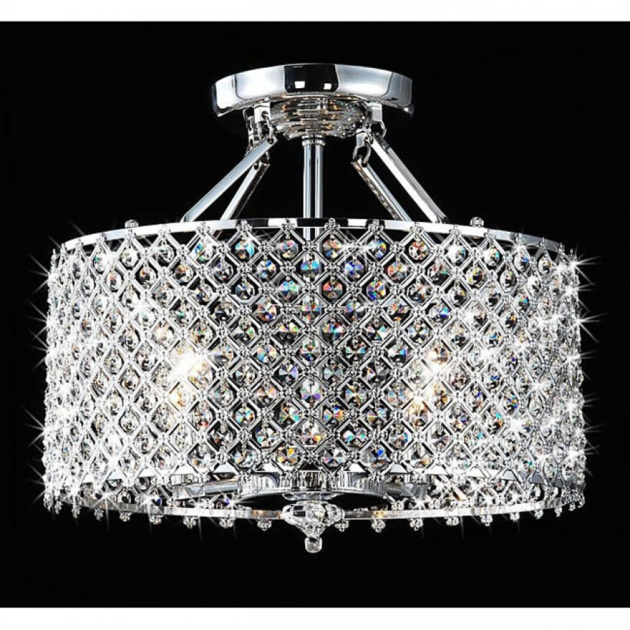 FaFurn - 4 Light Ceiling Chandelier in Chrome/Crystal