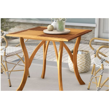 FaFurn - Outdoor Solid Wood 31.5 Inch Square Patio Dining Table