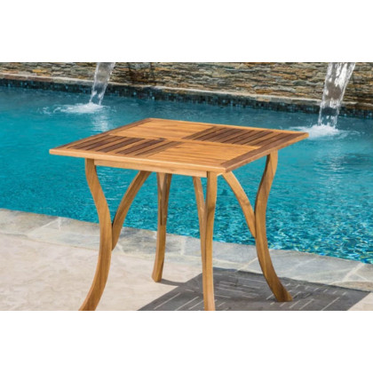 FaFurn - Outdoor Solid Wood 31.5 Inch Square Patio Dining Table