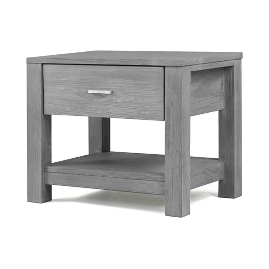 FaFurn - Contemporary Gray Solid Pine 1 Drawer Nightstand