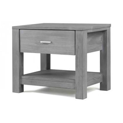 FaFurn - Contemporary Gray Solid Pine 1 Drawer Nightstand