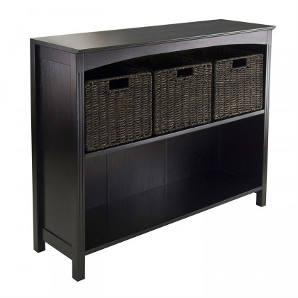 FaFurn - 3-Tier Shelf Dresser with 6 Storage Baskets