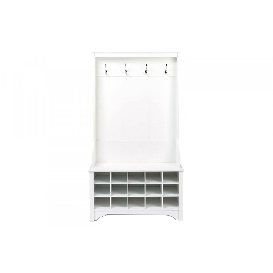 FaFurn - Entryway Hall Tree Shoe Cubbie Coat Rack
