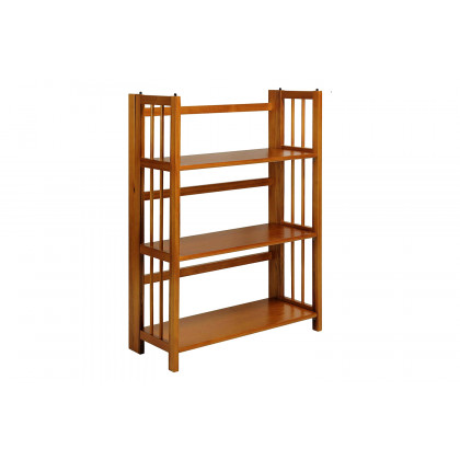 FaFurn - 3-Shelf Folding Bookcase Storage Shelves