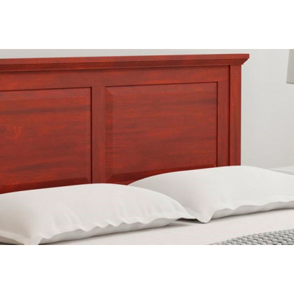 FaFurn Traditional King Size Platform Bed with Headboard - Cherry, Wood