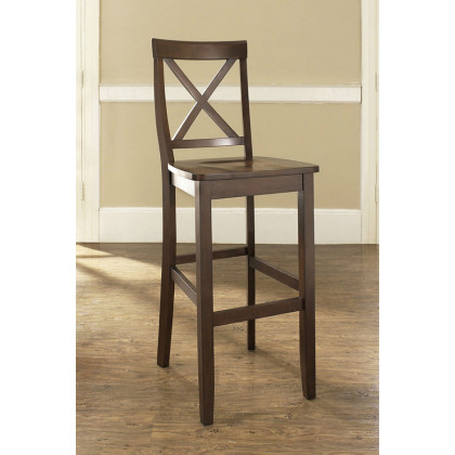 FaFurn - X-Back Solid Wood Barstool (Set of 2)