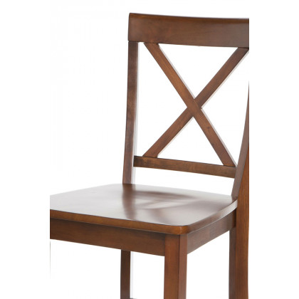 FaFurn X-Back 30-Inch Solid Wood Barstool (Set of 2) - Mahogany