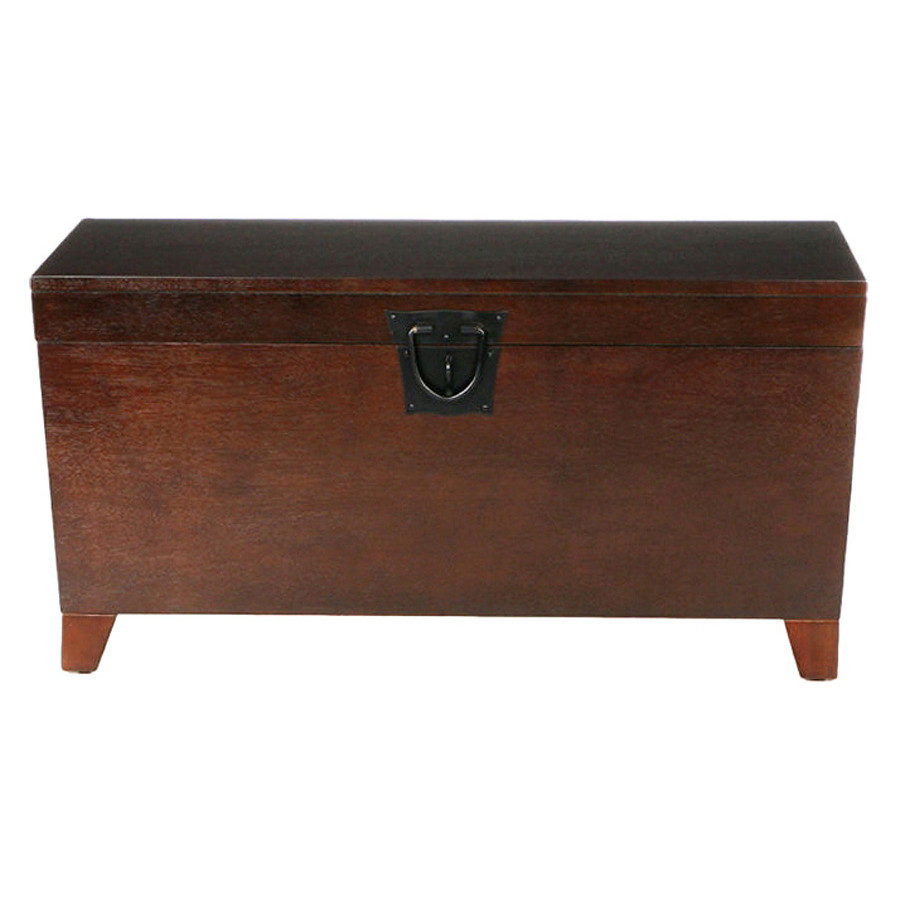 FaFurn - Contemporary Lift Top Coffee Table Storage Trunk in Espresso Finish