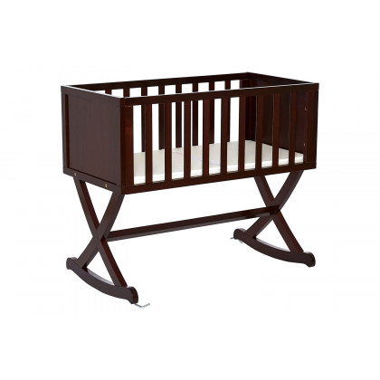 FaFurn - Solid Wood Rocking Baby Glider Cradle with Crib Mattress