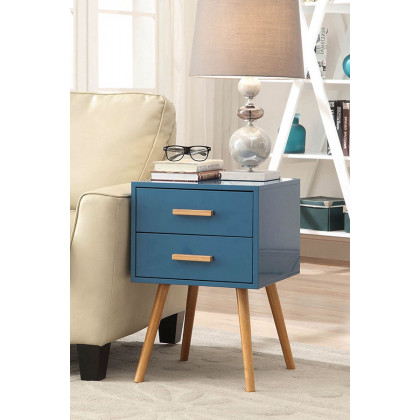 FaFurn - Modern 2-Drawer End Table/Nightstand