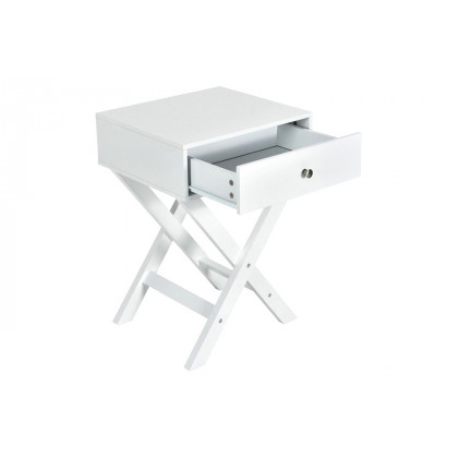 FaFurn - Retro X-Shape 1 Drawer Nightstand Coffee Table