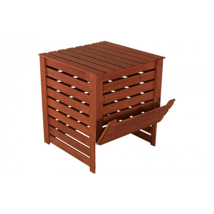 FaFurn - Outdoor 90 Gallon Solid Wood Compost Bin with Brown Finish