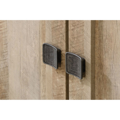 FaFurn - Cottage Style Wardrobe Armoire Storage Cabinet in Light Wood Finish