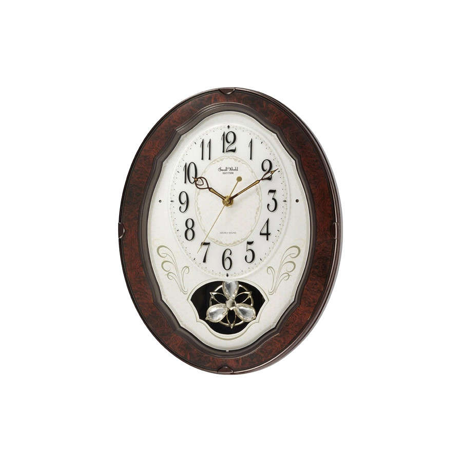 FaFurn - Wood Frame Pendulum Wall Clock Plays Melodies On The Hour