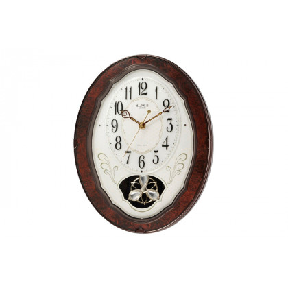 FaFurn - Wood Frame Pendulum Wall Clock Plays Melodies On The Hour