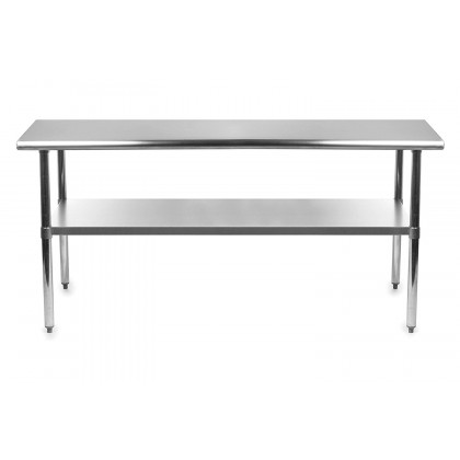 FaFurn - Heavy Duty 72 X 24 Inch Stainless Steel Kitchen Restaurant Prep Work Table