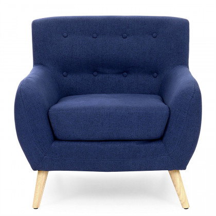 FaFurn - Modern Armchair with Mid-Century Classic Style Wood Legs