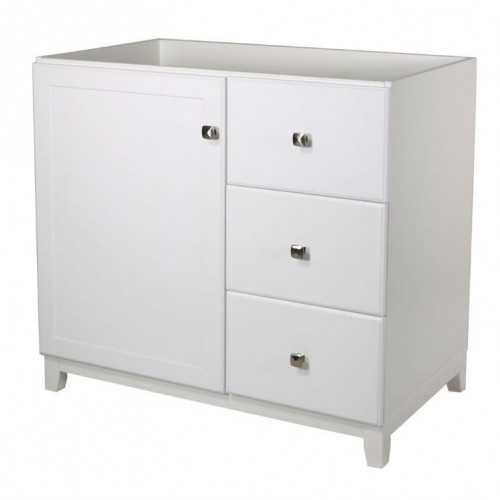 FaFurn - Vanity Cabinet with Nickel Hardware in White