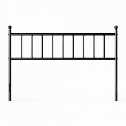 FaFurn - Traditional Queen Size Headboard in Matte Black, Metal