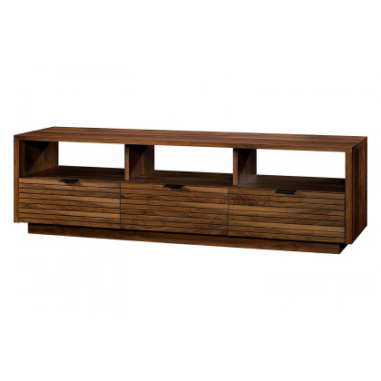 FaFurn - Modern Walnut Finish TV Stand Entertainment Center Fits Up To 70-Inch Tv