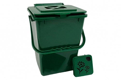 FaFurn™ - 2.4 Gallon Kitchen Composter Compost Waste Collector Bin in Green