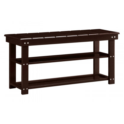 FaFurn - Wooden 2-Shelf Shoe Rack Storage Bench