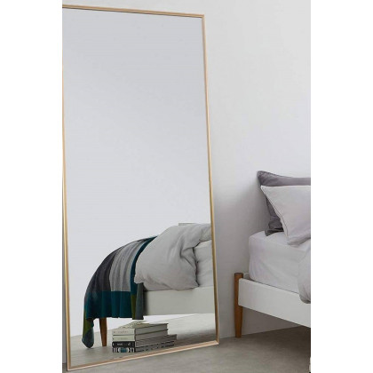 FaFurn Modern Full Length Floor Mirror with Stand Or Wall Mount - Gold