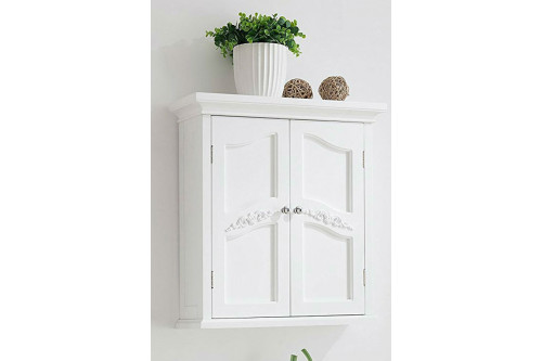 FaFurn™ - French Classic Style 2 Door Bathroom Wall Cabinet in White