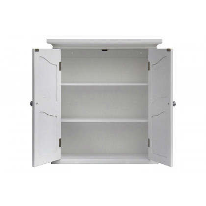 FaFurn - French Classic Style 2 Door Bathroom Wall Cabinet in White