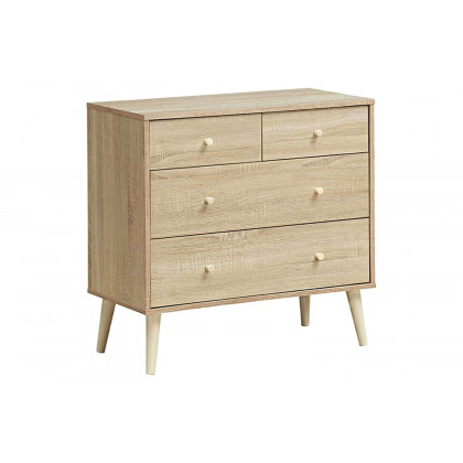 FaFurn - Modern Farmhome 4 Drawer Easy Glide Storage Dresser