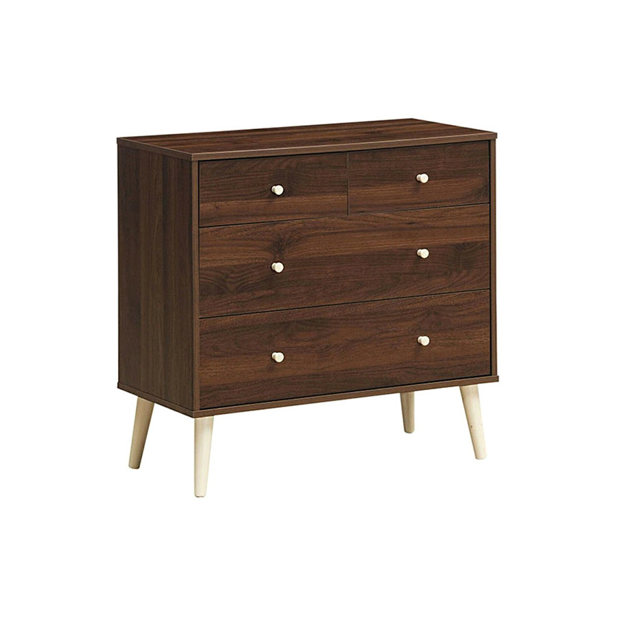 FaFurn Modern Farmhome 4 Drawer Easy Glide Storage Dresser - Espresso
